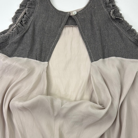 Kosmika Elegant Multi Texture Sleeveless Top with Open Cowl Back - Picture 10 of 11